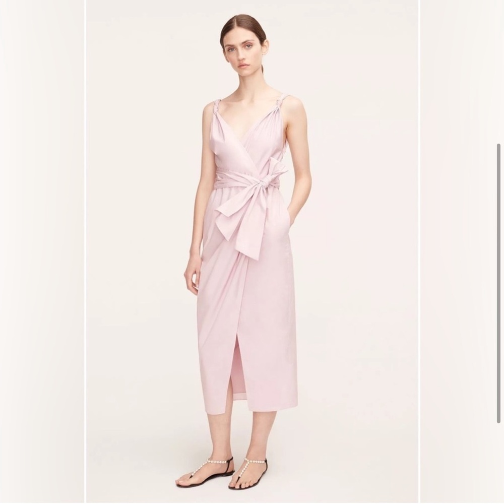 REBECCA TAYLOR • Cotton Poplin Sleeveless Wrap Dress in Pale Orchid